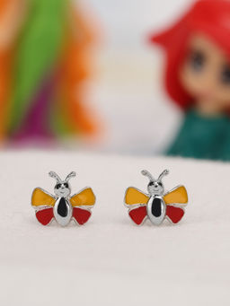 Praavy - 925 Sterling Silver The Beautiful Butterfly Kids Studs