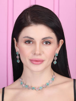 STILEADDA - Glamour Multicolor Ad Sleek Jewellery Set