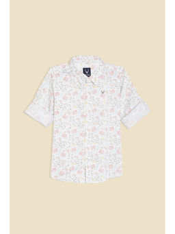 Allen Solly - Boys White Print Casual Shirt