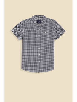 Allen Solly - Boys Black Checks Casual Shirt