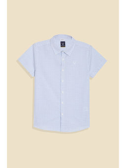 Allen Solly - Boys Light Blue Checks Casual Shirt