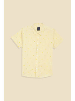 Allen Solly - Boys Yellow Print Casual Shirt