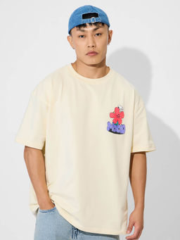 The Souled Store - Official Peanuts- Mood Oversized T-Shirt