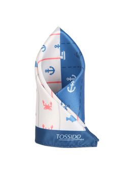 Tossido - Printed Blue Pocket Square