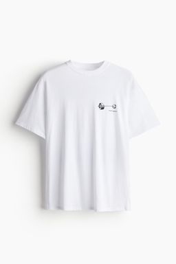 H&M - Men White Loose Fit Sports Top with DryMove