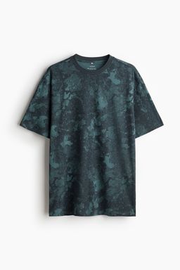 H&M - Men Green Loose Fit Sports Top with DryMove