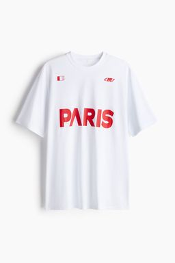 H&M - Men White Loose Fit Sports Top with DryMove