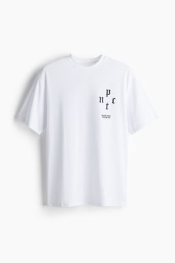 H&M - Men White Loose Fit Sports Top with DryMove