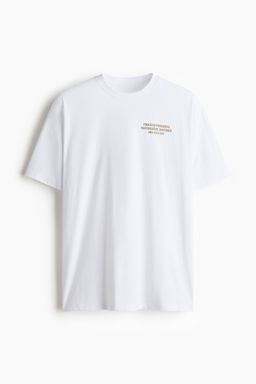 H&M - Men White Loose Fit Sports Top with DryMove