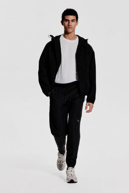 H&M - Men Black Slim Fit Lightweight Running Trousers With DryMove