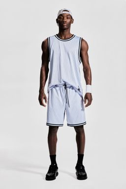 H&M - Men Blue Loose Fit Basketball Vest Top With DryMove