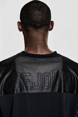 H&M - Men Black Loose Fit Printed Sports Top With DryMove