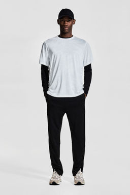 H&M - Men Black Slim Fit Track Pants With DryMove