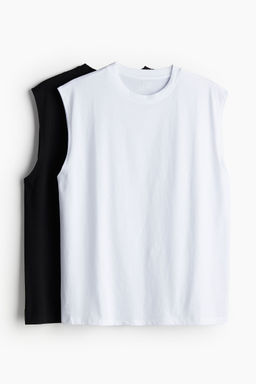 H&M - Men 2-Pack Loose Fit Sports Vest Tops With DryMove