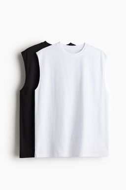 H&M - Men 2-Pack Loose Fit Sports Vest Tops With DryMove