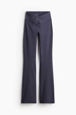 H&M - Women Blue Flared Sports Leggings With SoftMove