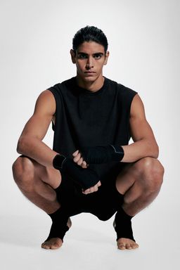 H&M - Men Black Loose Fit Sports Vest Top