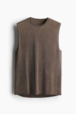H&M - Men Brown Regular Fit Sports Vest Top With DryMove
