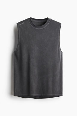 H&M - Men Black Regular Fit Sports Vest Top With DryMove
