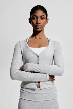H&M - Women Grey Yoga Cardigan With DryMove