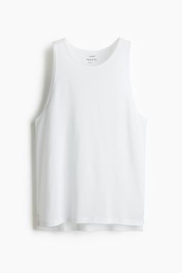 H&M - Men White Regular Fit Sports Vest Top With DryMove
