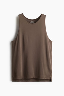 H&M - Men Brown Regular Fit Sports Vest Top With DryMove
