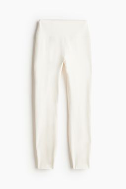H&M - Women White Ankle-Length Sports Leggings With SoftMove