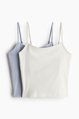 H&M - Women 2-Pack Sports Strappy Tops With DryMove