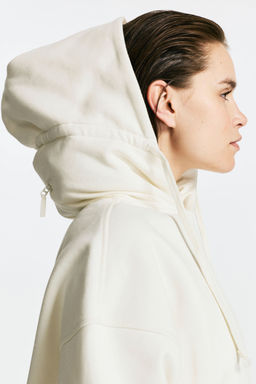 H&M - Men & Women White Sports Hoodie With Inflatable Collar