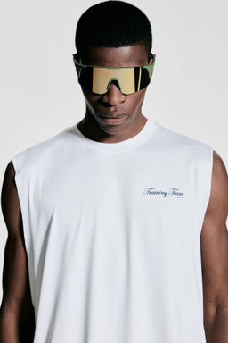 H&M - Men White Loose Fit Sports Vest Top With DryMove