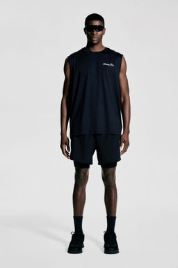 H&M - Men Blue Loose Fit Sports Vest Top With DryMove