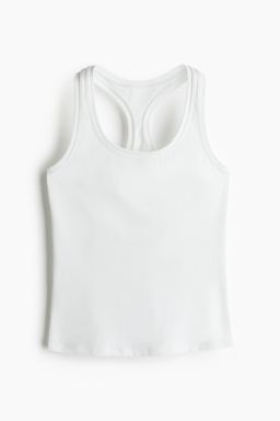 H&M - Women White Sports Vest Top With SoftMove
