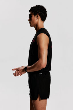 H&M - Men Black Regular Fit Short Running Shorts With DryMove