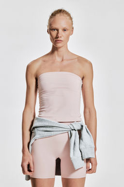 H&M - Women Pink Sports Tube Top With SoftMove
