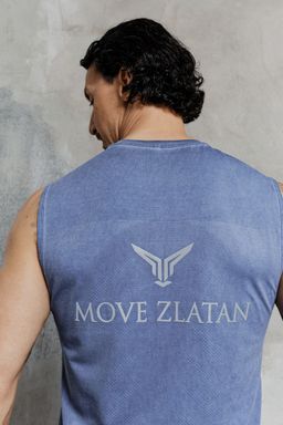 H&M - Men Blue Muscle Fit Sports Vest Top