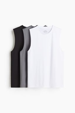 H&M - Men 3-Pack Regular Fit Sports Vest Tops With DryMove