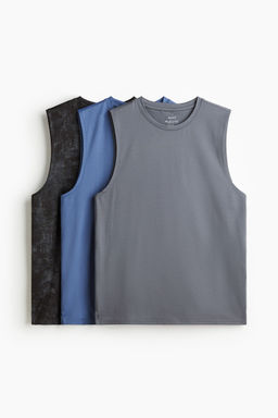 H&M - Men 3-Pack Regular Fit Sports Vest Tops With DryMove