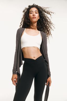 H&M - Women Black Flared Yoga Leggings With SoftMove Lycra