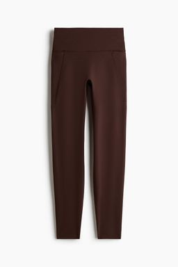 H&M - Women Brown Pocket-Detail Sports Leggings With SoftMove