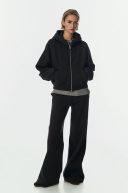 H&M - Women Black Flared Sweatpants