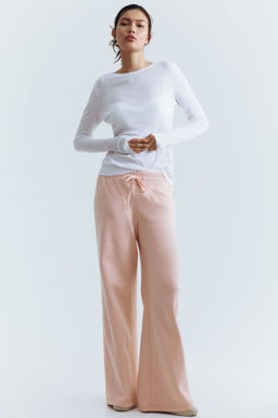 H&M - Women Pink Flared Sweatpants