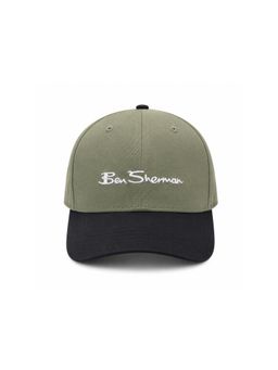 Ben Sherman - Men Olive Green & Black Colourblocked Embroidered Baseball Cap