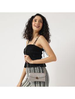 Fastrack - Grey Solid Wallet with Detachable Chain Strap