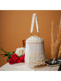 sugarcrush - White Embellished/Sequined Clutch