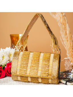 sugarcrush - Gold Embellished/Sequined Clutch