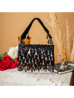 sugarcrush - Black Embellished/Sequined Clutch