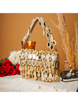 sugarcrush - Cream Embellished/Sequined Clutch
