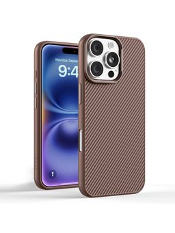 GRIPP - Brown Carbon with Mag-Safe Case Compatible with Iphone 16 Pro Max