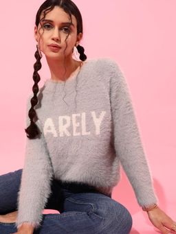 STREET 9 - Grey Typography Detail Pullover