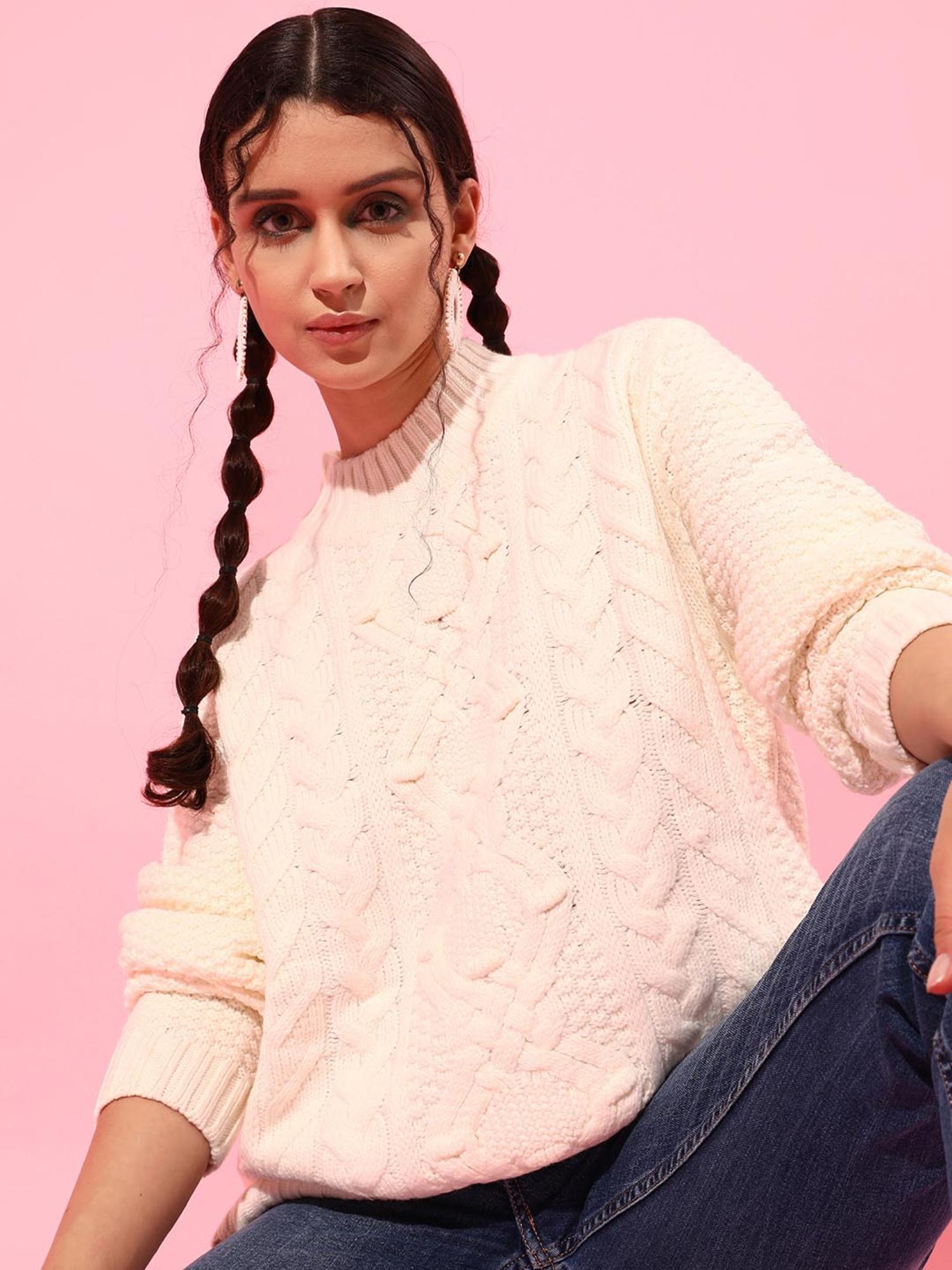 street 9 Cream Cable Knite Pullover-picture-38